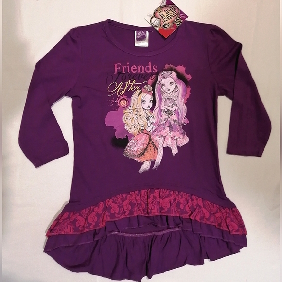 Ever After High Raven Queen Apple White 2 PC Top & Legging Set NWT Sz 8, 10, 12 - Picture 2 of 11